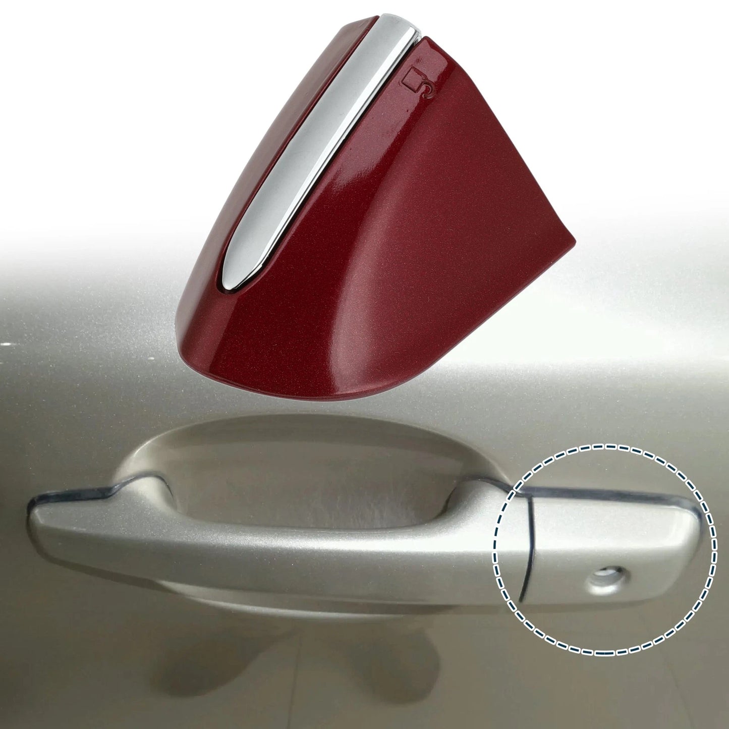 Front Left Door Handle Cover Trim for Ford Mondeo Edge Taurus (2013-2020) Red