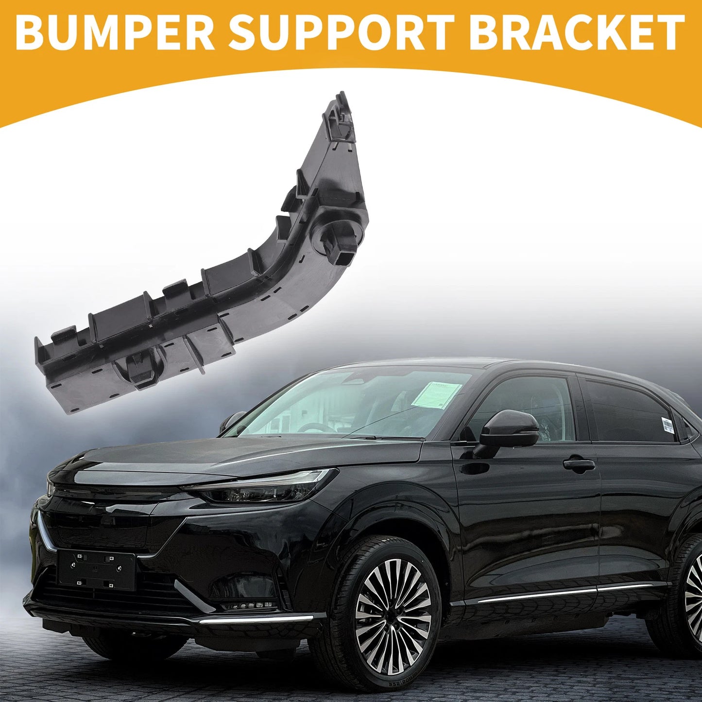 Front Bumper Support Bracket for Honda City (2005-2008) - 1 x Black ABS