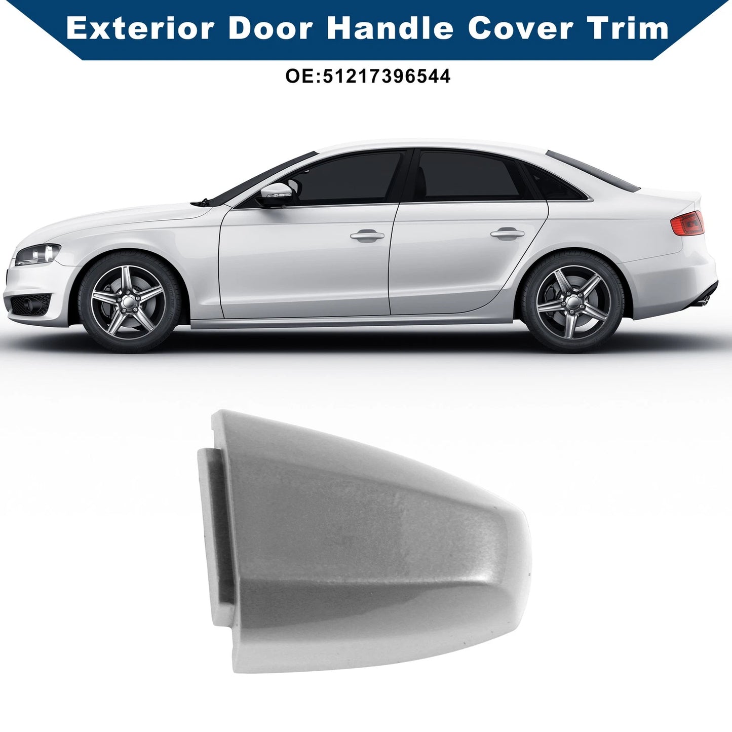 Exterior Door Handle Cover Trim for BMW X1 X2 X5 X6 2014-2019 Silver Tone