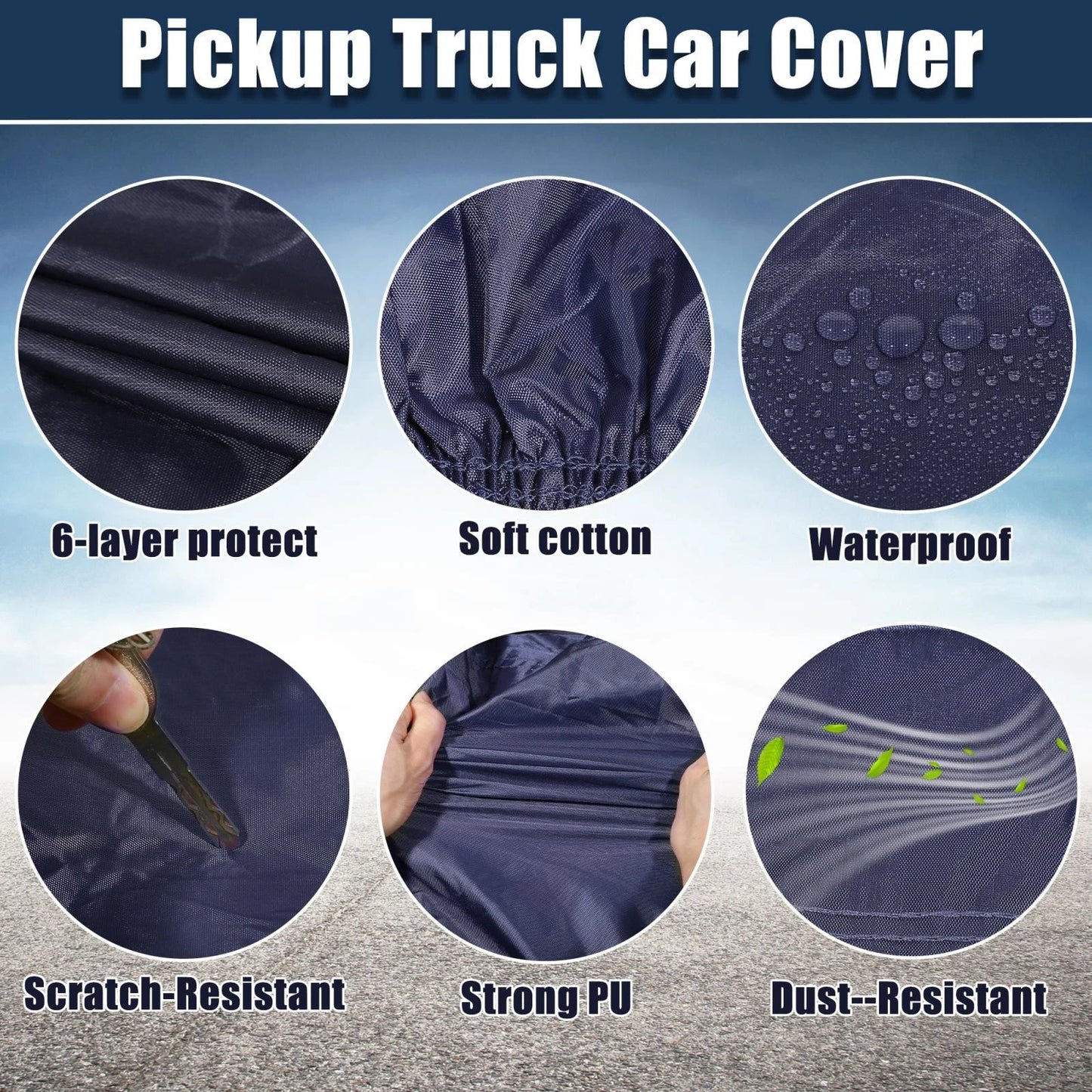 Waterproof Navy Blue SUV Car Cover for Jeep Wrangler JK JL 2 Door (07-21)
