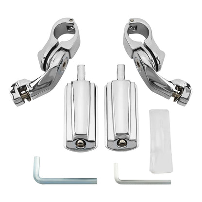 1-1/4" Motorcycle Short Highway Engine Guard Footpegs for Harley Touring
