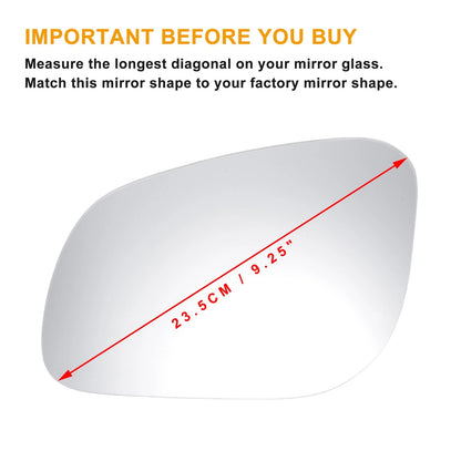 Left Side Mirror Glass with Heated Back for Porsche Cayenne (2002-2007)