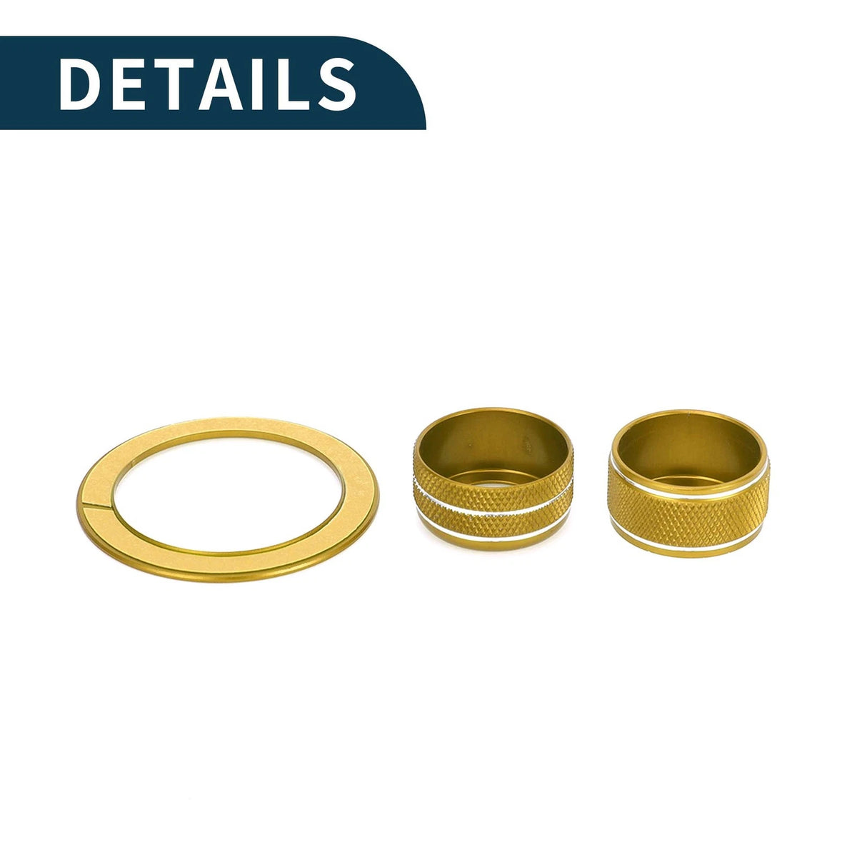Gold Tone Engine Start Mirror Knob Covers for Subaru WRX (2022-2023) - 4 Pcs