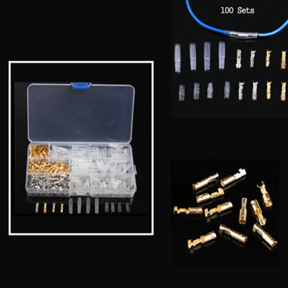 Brass Bullet Connectors M&F Wire Terminal 400 3.9mm Set for Autos