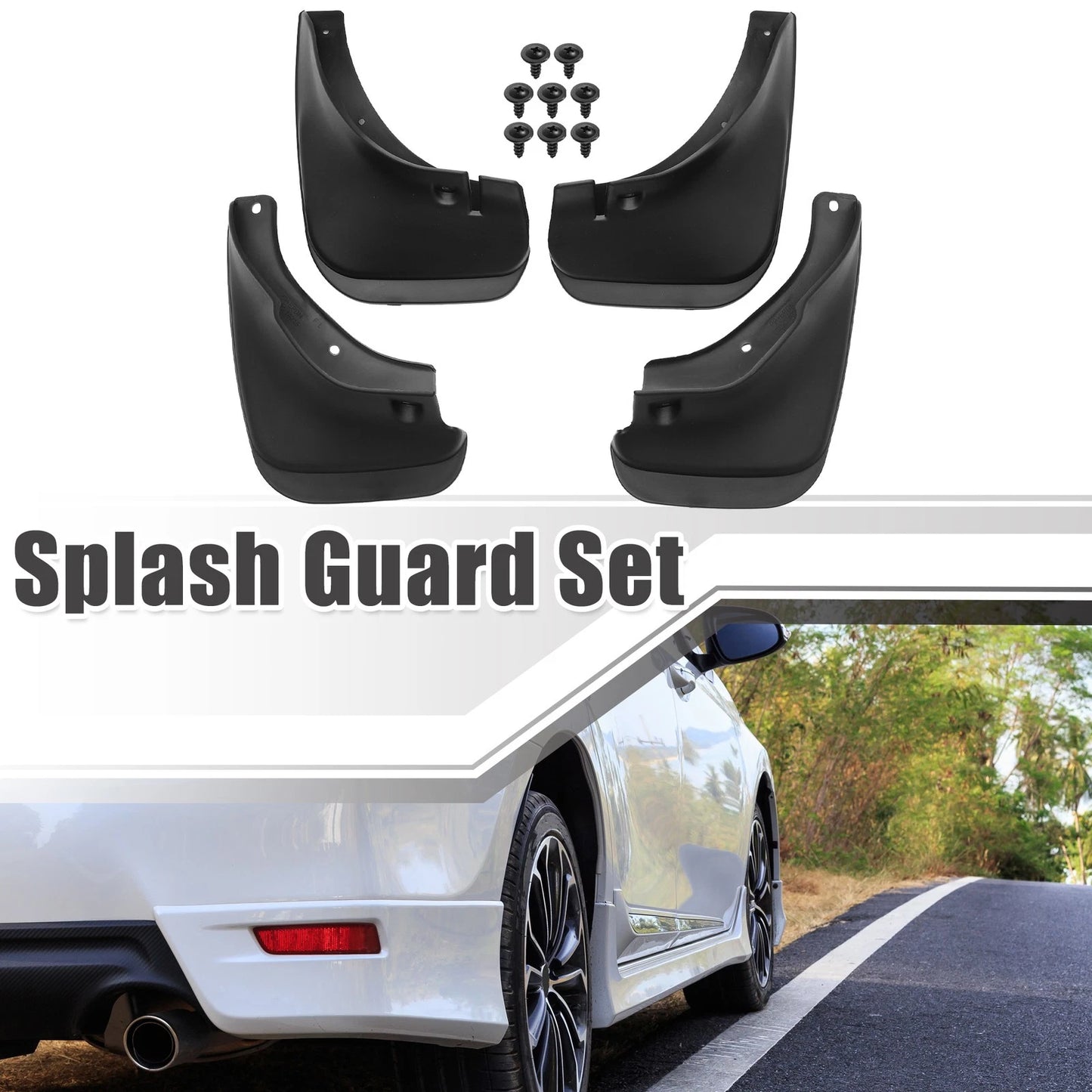 2 x Mud Flaps Splash Guards Front & Rear for Toyota Corolla (1993–1997)