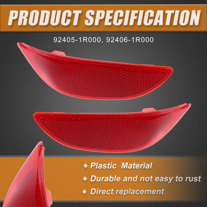 Rear Bumper Reflector Light Covers for Hyundai Accent (2010-2017)