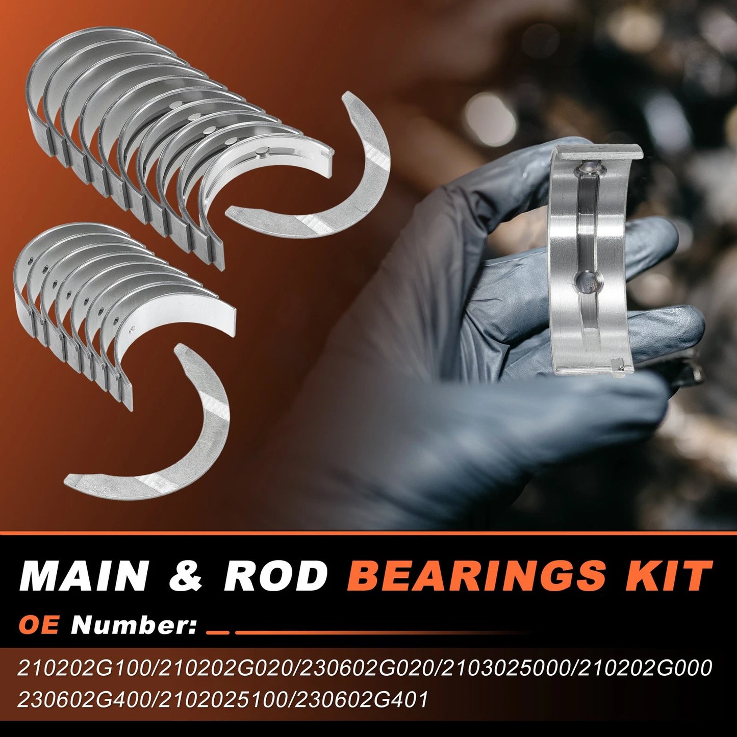 20 x Main & Rod Bearings Set for Kia Optima, Sportage (2011-2016)