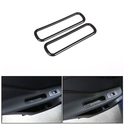 Carbon Side Door Handle Storage Box Cover Trim fit For Jaguar F-pace 2016-2018