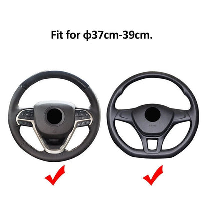 PU Leather Steering Wheel Cover 15"/37-38CM for Car Accessories