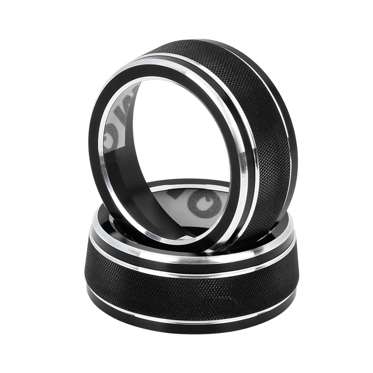 Black AC Climate Control Knob Trim Covers for Toyota RAV4 (2019-2020)