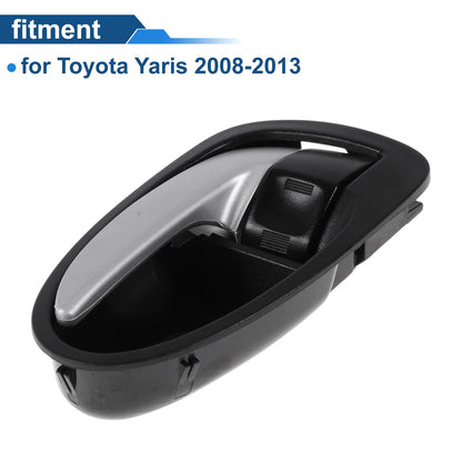 Front Passenger Side Interior Door Handle for Toyota Yaris (2008-2013) Black Chrome