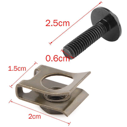 10 x M6 Body Fairing Bolts Fastener Clips for Universal Scooter