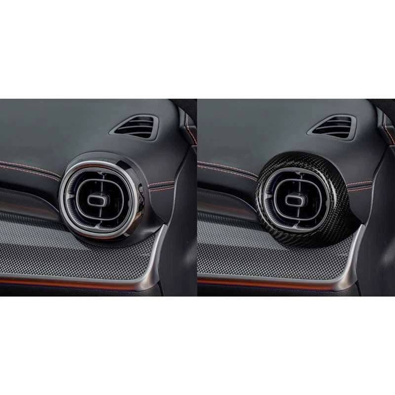Carbon Fiber Center Dashboard Air Vent Cover Trim for Benz C-Class W206 2022+