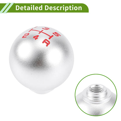 5 Speed Gear Shift Knob for Honda Accord (1990-1997) - Aluminum Silver Tone