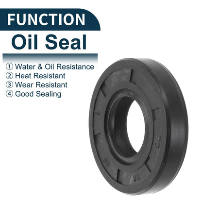 Oil Seal Rotary Shaft Seal NBR Rubber 18x40x8mm Black 5Pcs