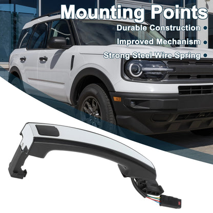 Front Left Door Handle for Chevrolet Cruze (2011) Black Silver Tone