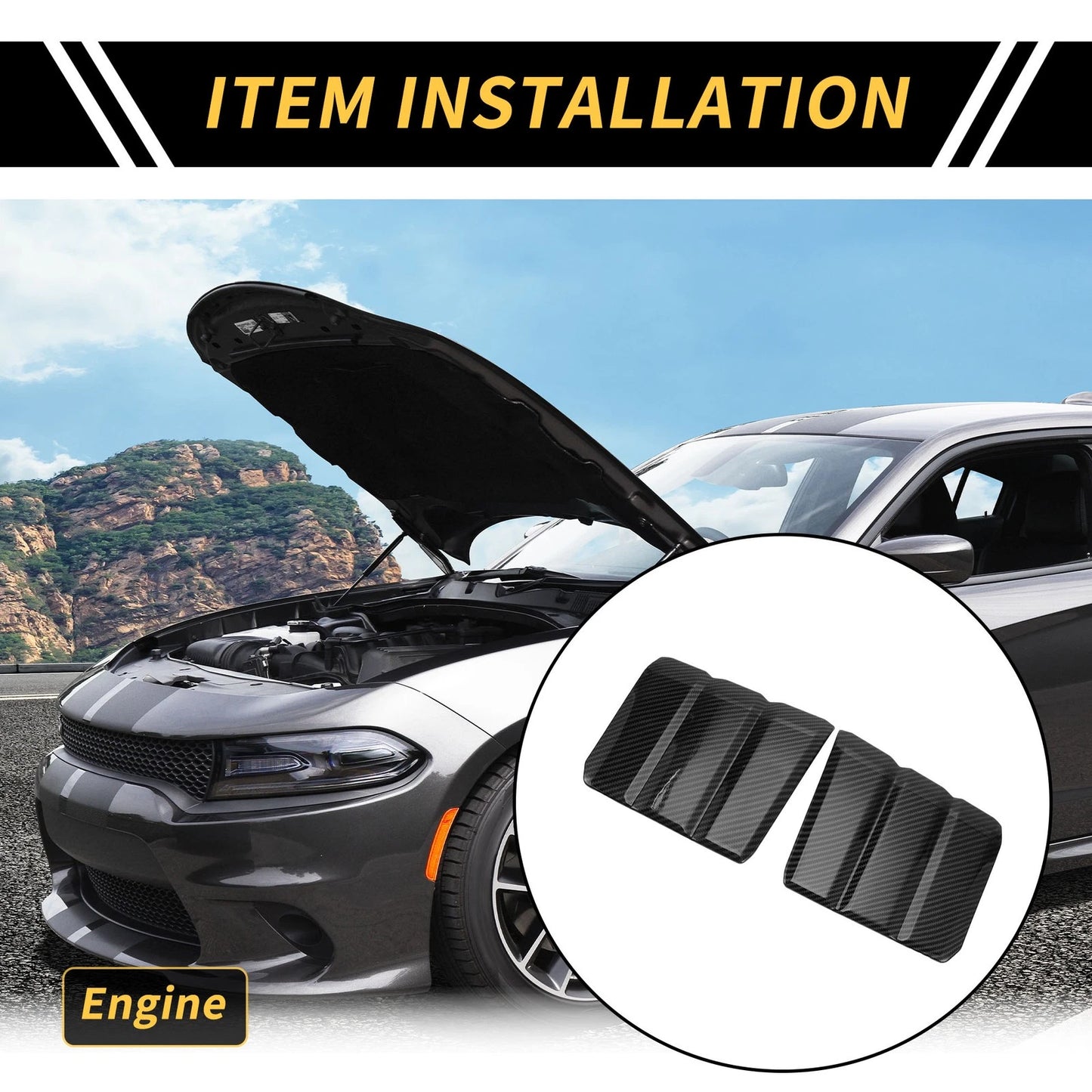 Carbon Fiber Engine Shroud Cover for Toyota Tundra (2022-2024)
