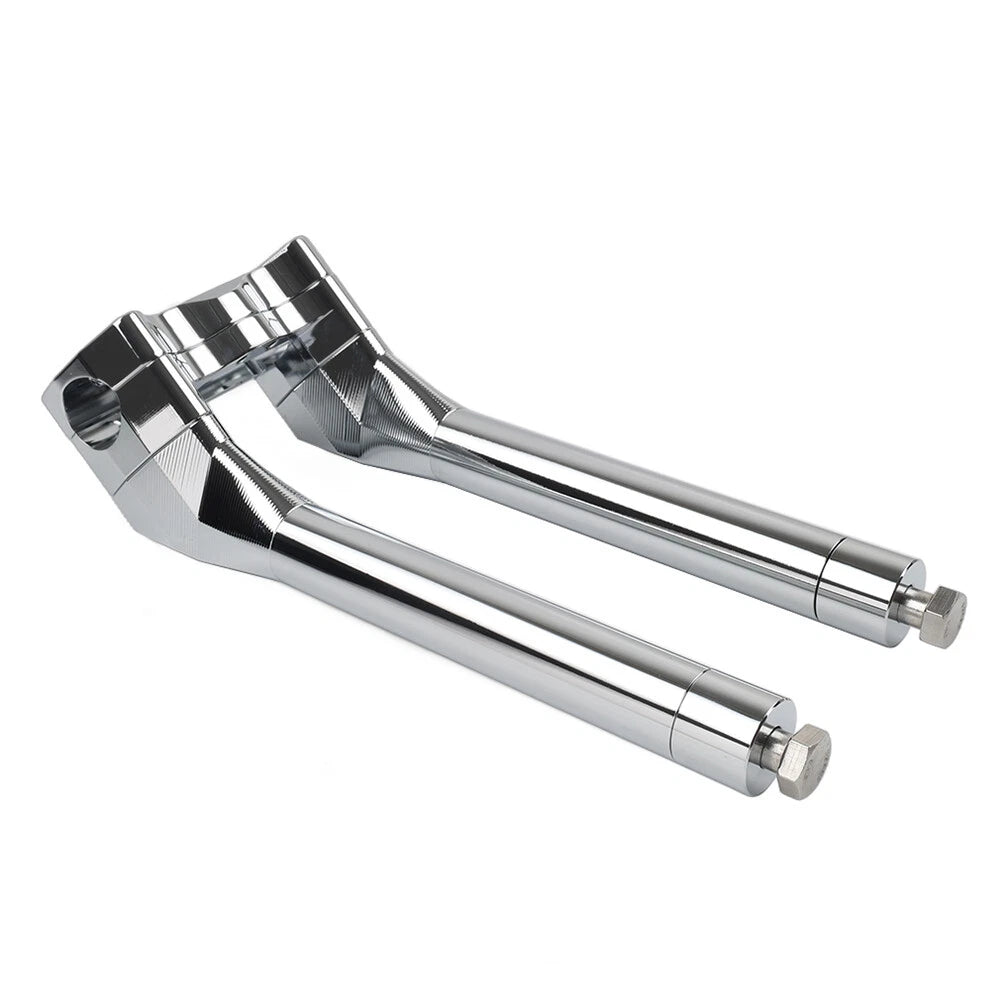 10" Chrome Tall Handlebar Risers Pullback 1.5" for Harley