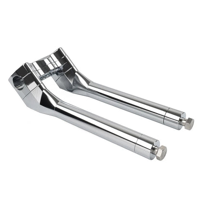 10" Chrome Tall Handlebar Risers Pullback 1.5" for Harley