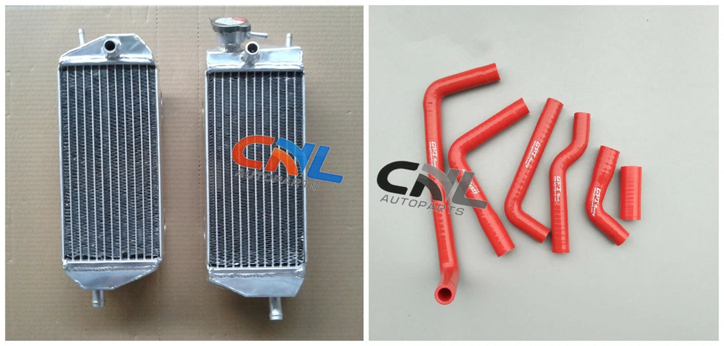 L&R Aluminum Radiator + Red Hose for Gas Gas MX/SM/EC 200/250/300 (2012-2014)