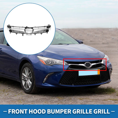 Front Bonnet Bumper Grille for Toyota Camry (2015) - Chrome Silver Black