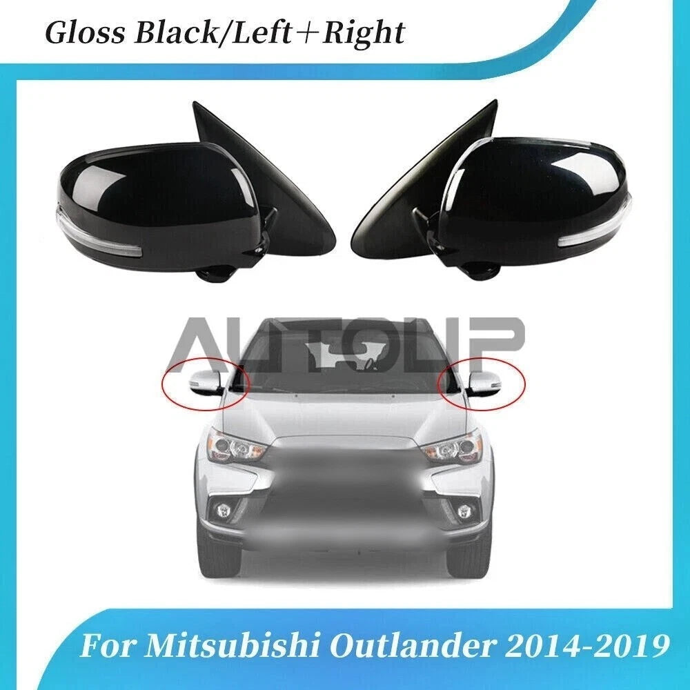 2 x Door Mirror L/R Heated w/Signal for Mitsubishi Outlander (2014–2019)