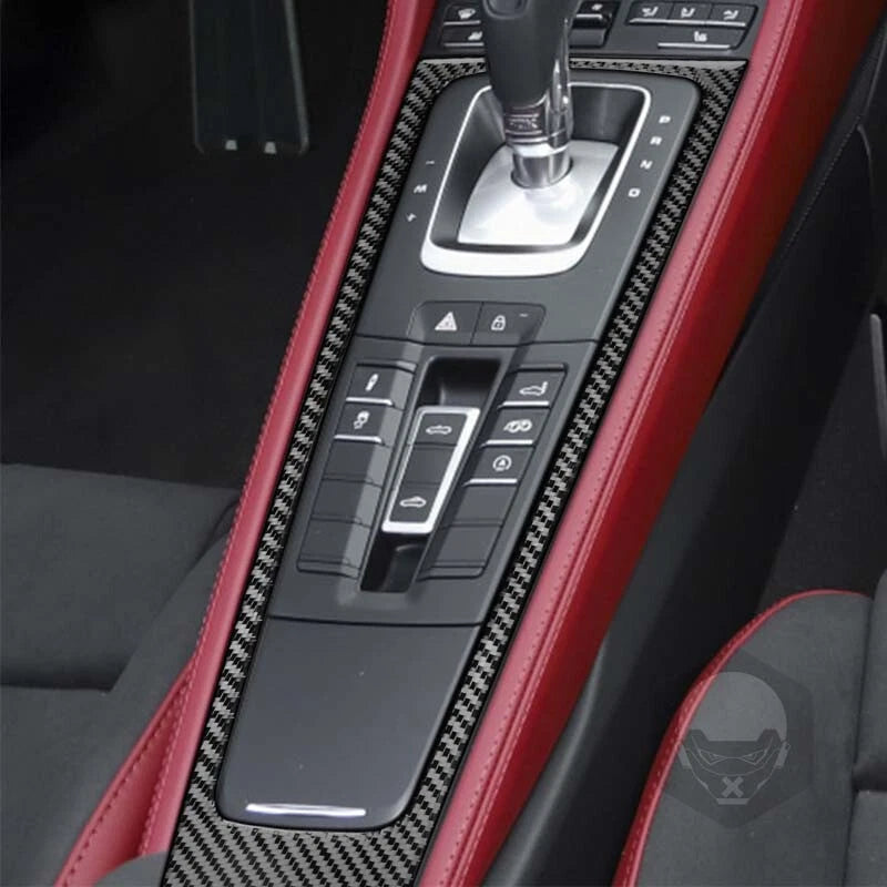 23pcs Carbon Fiber Interior Accessories Cover Trim For Porsche 718 2016-2023
