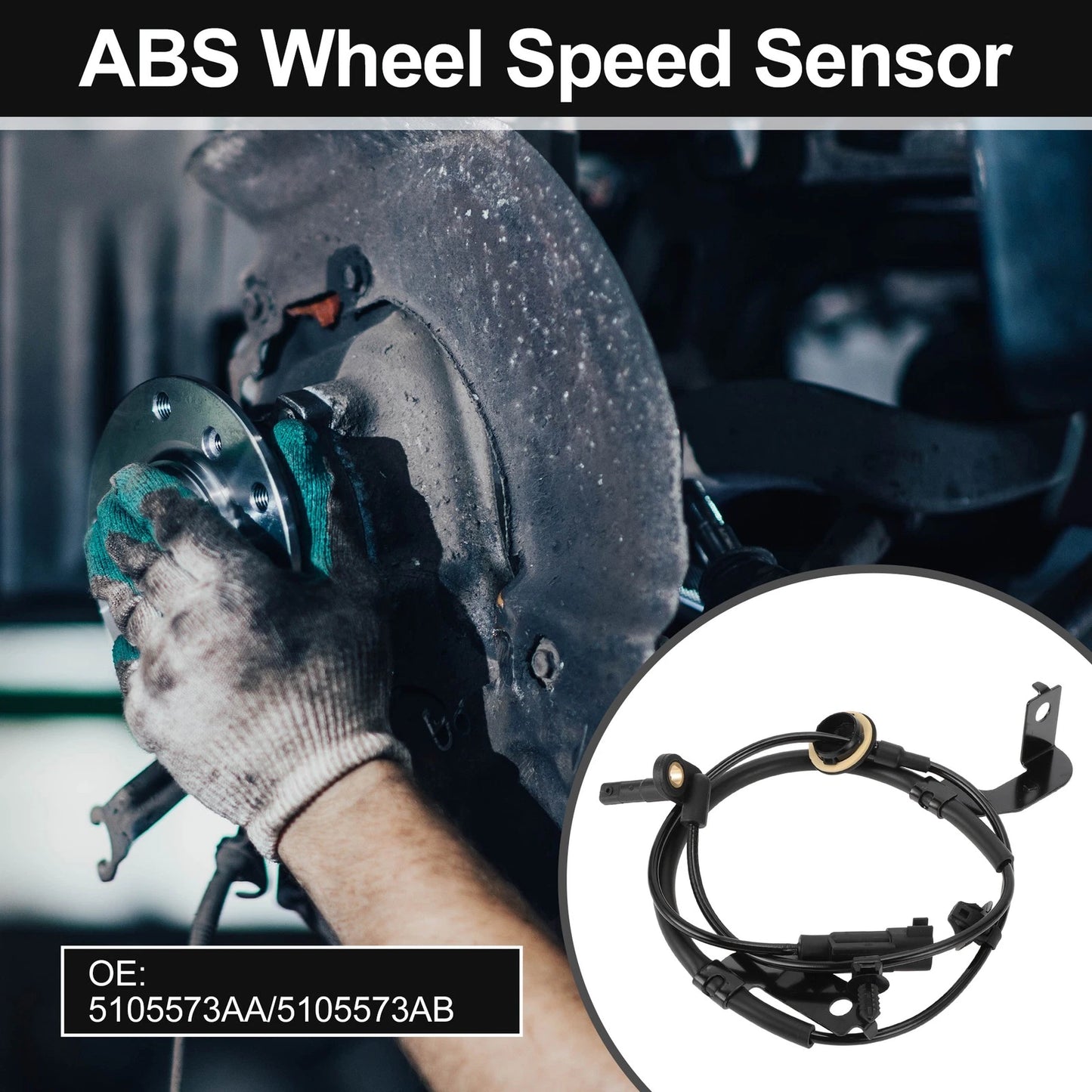 ABS Wheel Speed Sensor Kit for Dodge Caliber 2007-2012 1 x Front Left
