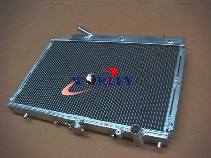 Aluminum Radiator & Fan for Mazda 323 BG GTX GTR Familia Protege (89-94)