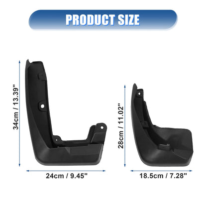Front Rear Mudguards Fender Set for Honda CR-V (2017-2019) with Screws Black