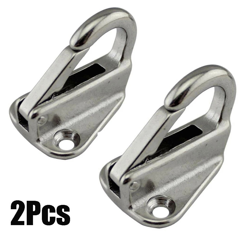 2 x Marine 316 Stainless Steel Spring Snap Fending Hook Fender Boat Hardware
