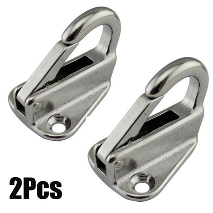 2 x Marine 316 Stainless Steel Spring Snap Fending Hook Fender Boat Hardware