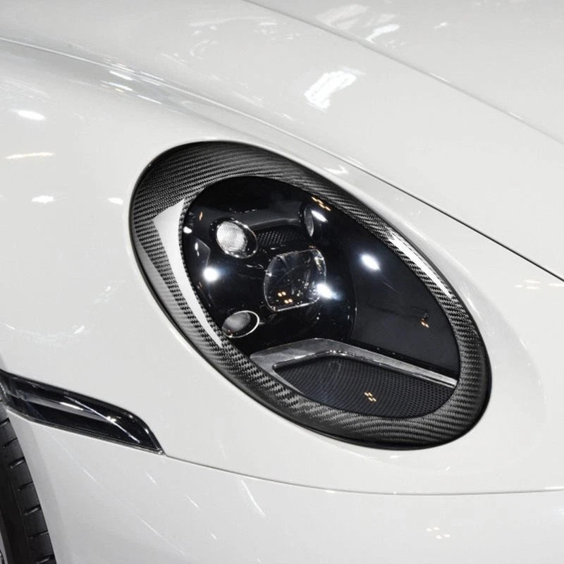 Real Carbon Fiber Front Headlight Surround Cover for Carrera 911 997 2004-2008