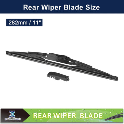 2 x Rear Windshield Wiper Blades for Jeep Compass (2007-2015)