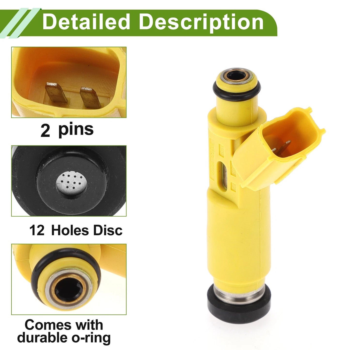 Fuel Injector for Toyota RAV4 Base 2.0 (2001-2003) 1 Pcs Yellow