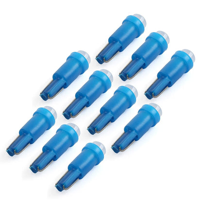 10 x T5 LED Blue Light Indicator Bulbs for Car Dashboard Gauge