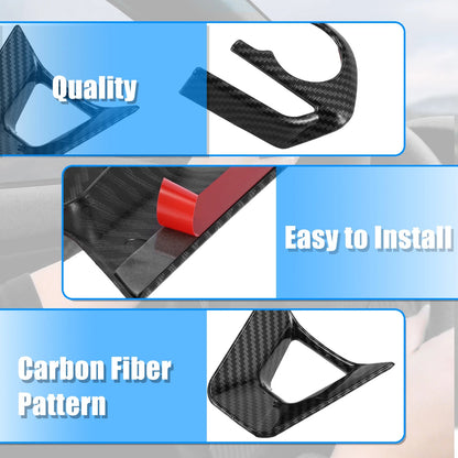 3 x Carbon Fiber Steering Wheel Cover Trim for Toyota Corolla