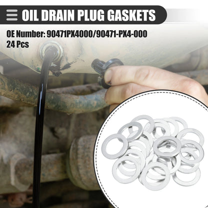 24 x Oil Drain Plug Gaskets for Honda Accord (2008-2016) Aluminum