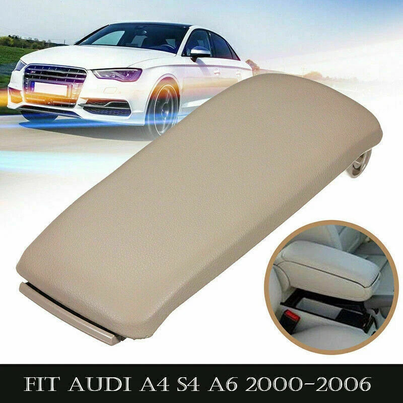 Beige Center Console Armrest Cover Lid for Audi A4 B6 B7 (2002-2006)