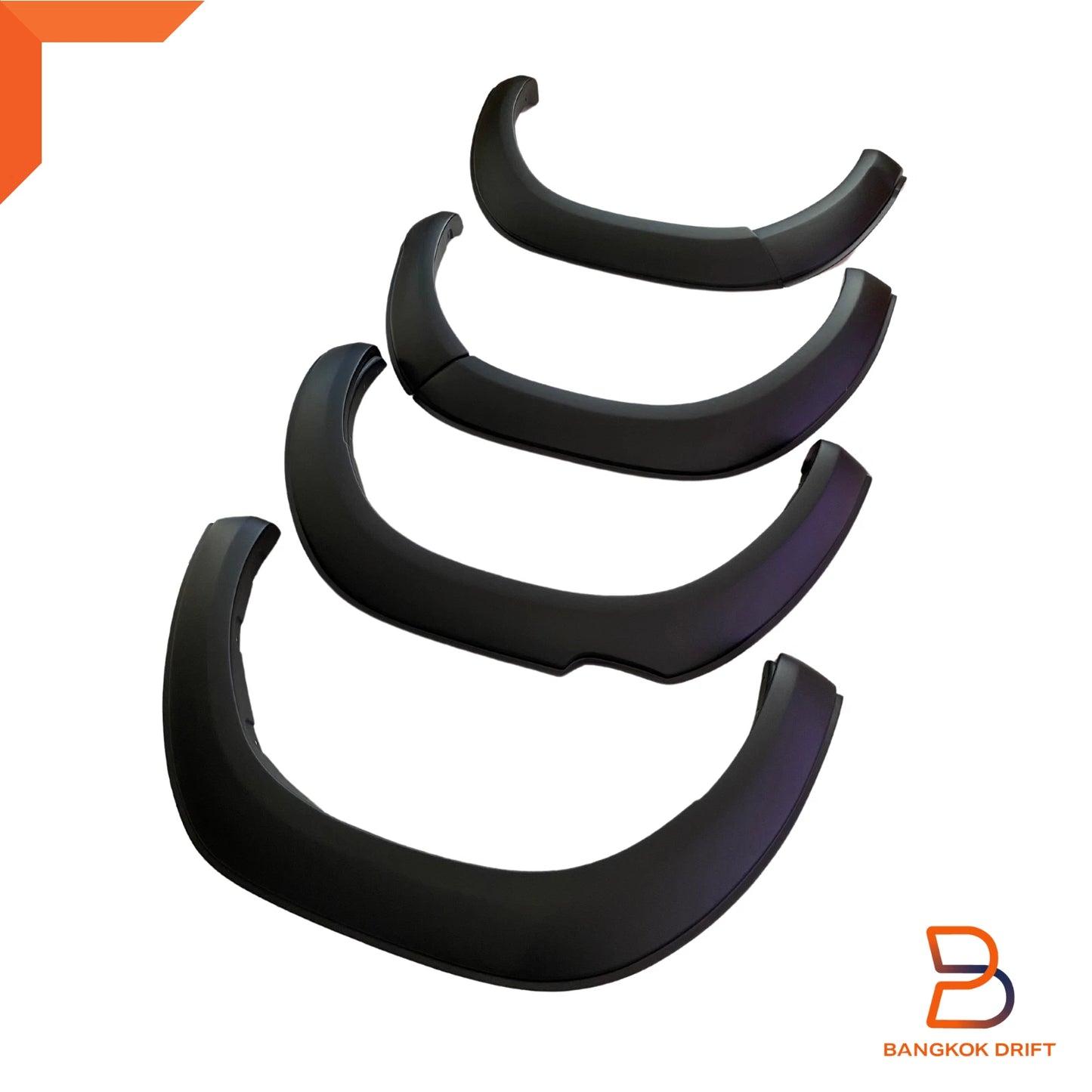 Matte Black Smooth Fender Flare Arch for Toyota Hilux Revo Widebody 18-20