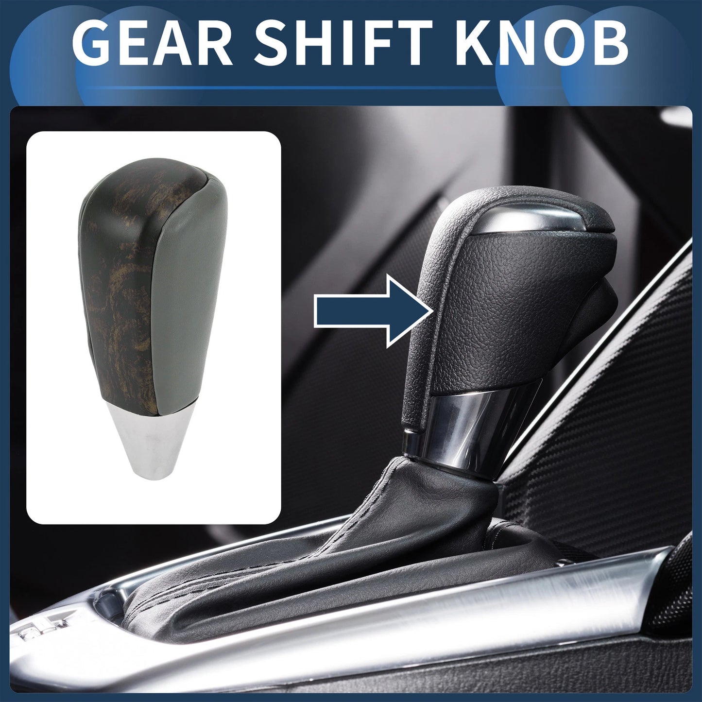 Gear Shift Knob for Toyota Land Cruiser (2016-2021) Plastic Faux Leather