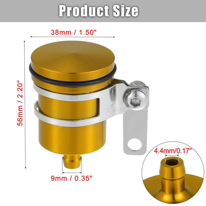 Front Brake Master Cylinder Oil Tank Cup Gold Tone for Yamaha BMW