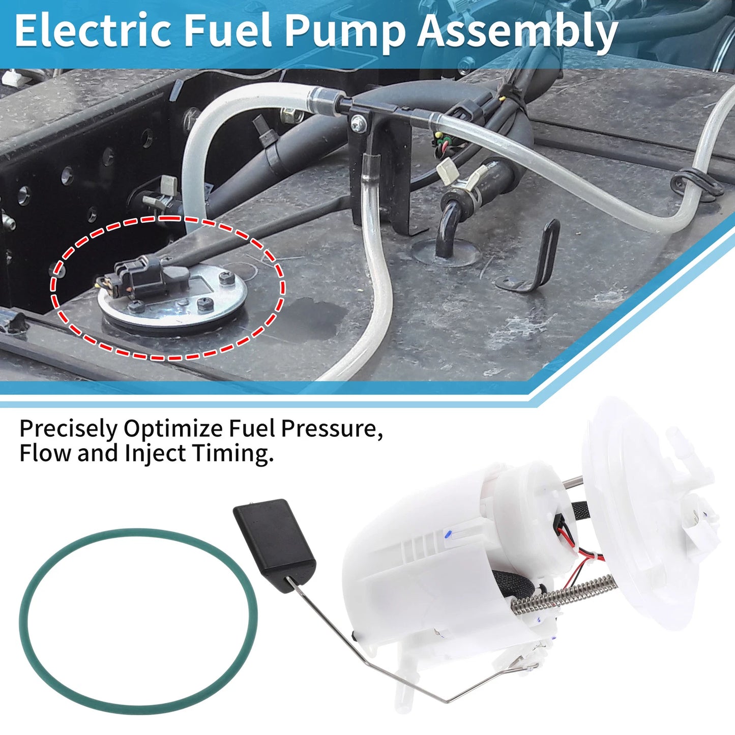 Electric Fuel Pump Assembly for Jeep Wrangler JK V6 3.8L (2007-2018)