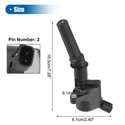 Ignition Coil for Ford F-150, F-250, F-350 (1997-2003) - Black Rubber Metal