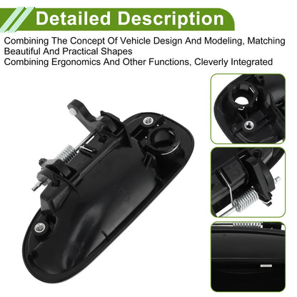 Black Front Right Exterior Door Handle for Honda Civic (1996-2000)