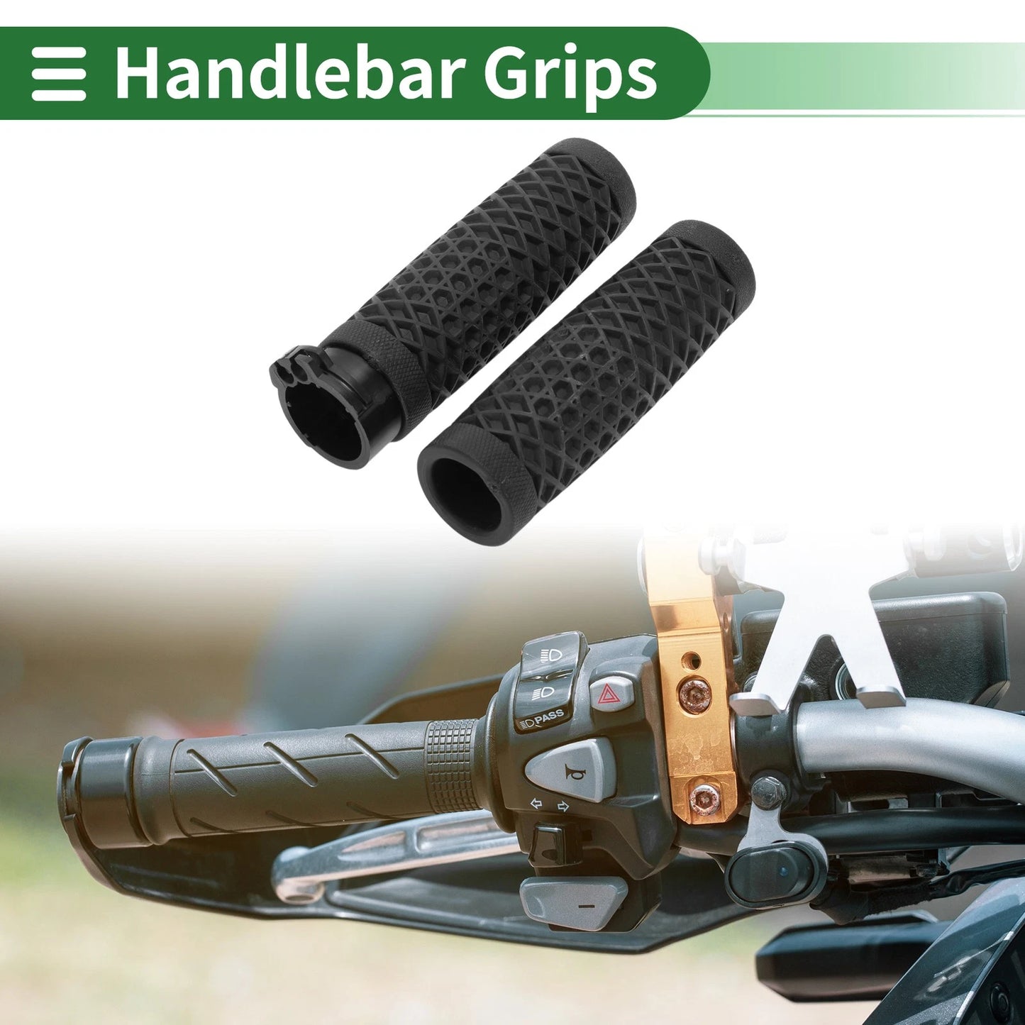 Grips / 25mm / Hand Grips Cover TPU Black for Motorcycle