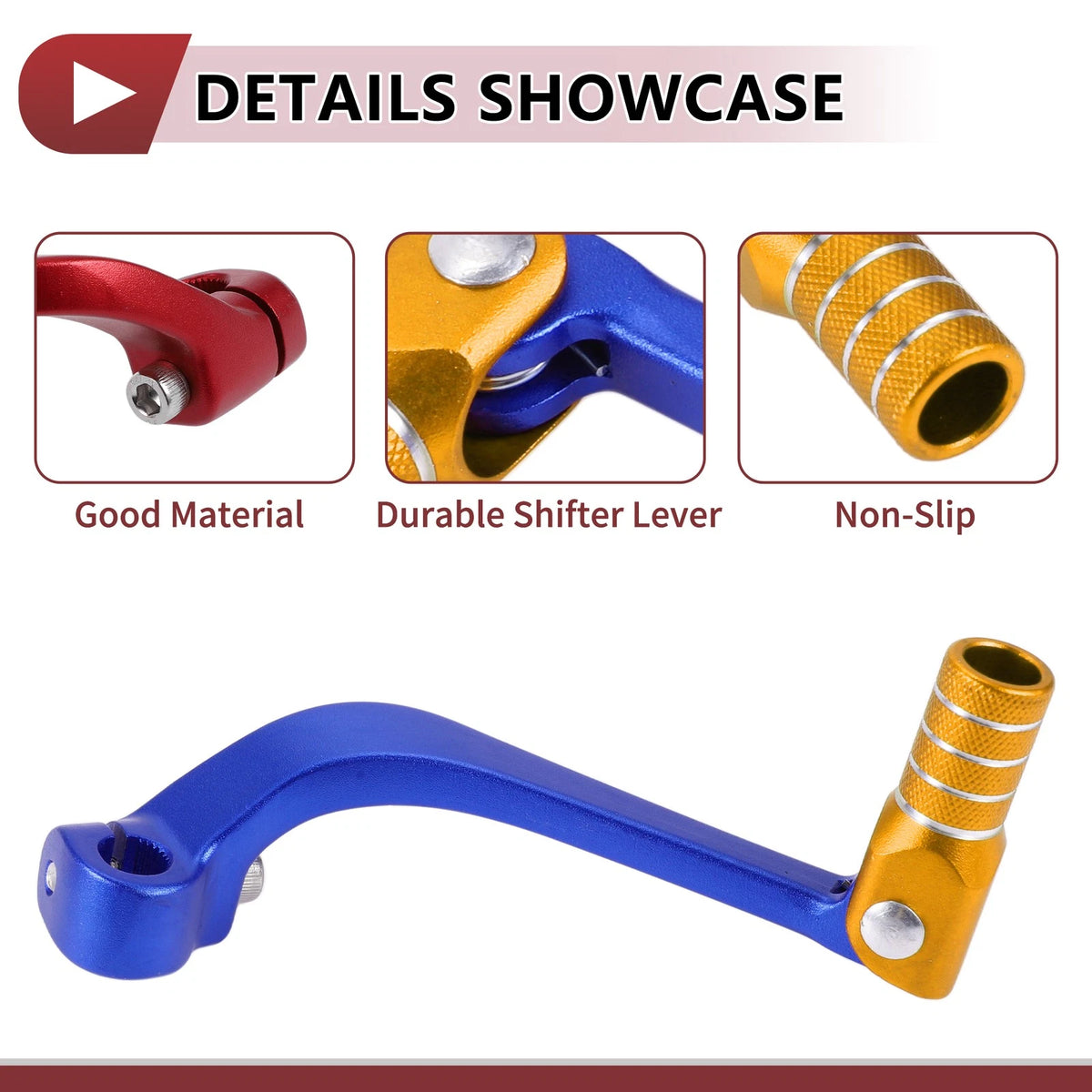 Folding Motorcycle Gear Shifter Lever for Honda CRF110F (2013-2018) Blue Gold