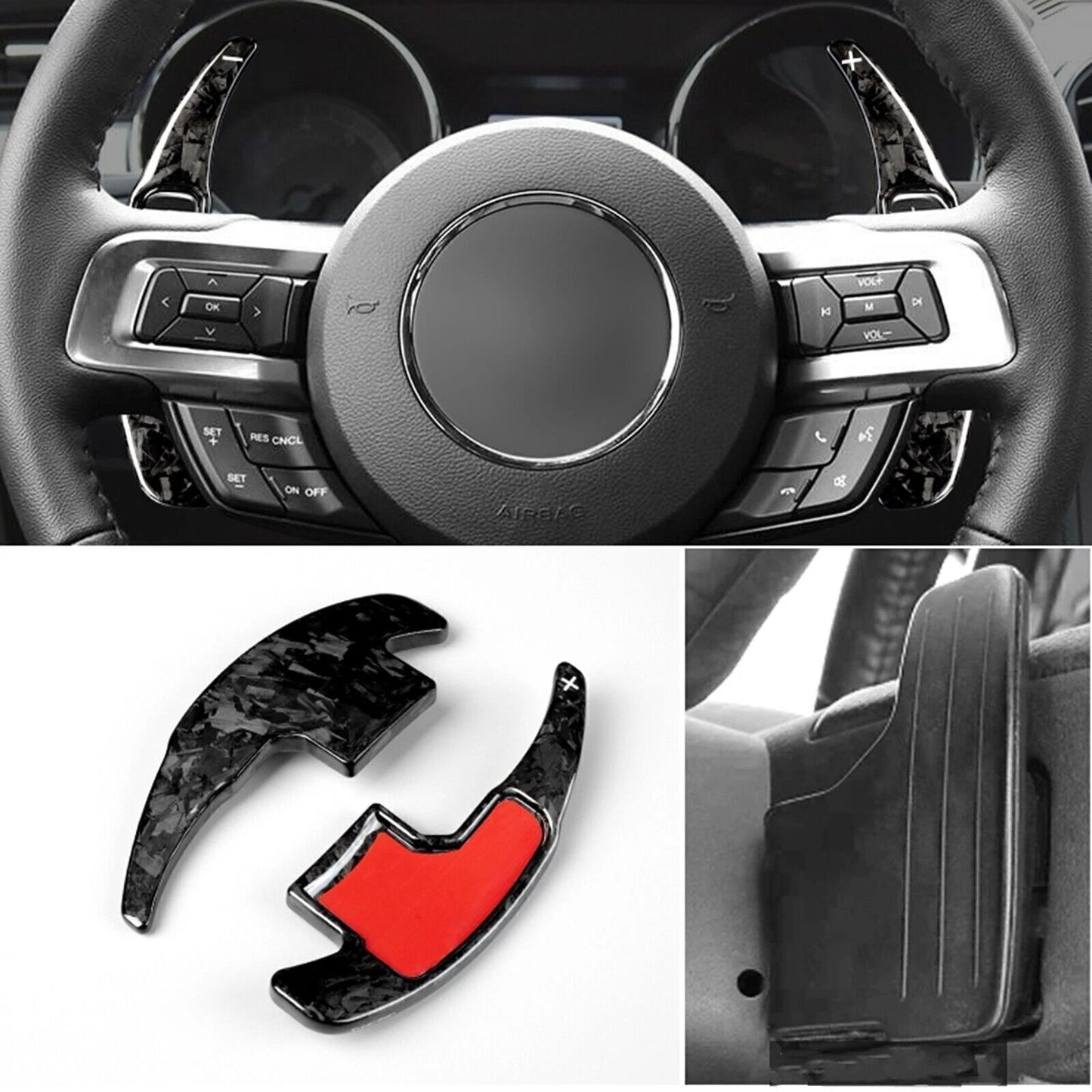 Steering Wheel Shifter Paddle Extensions for 2015-2023 Ford Mustang (15-23)