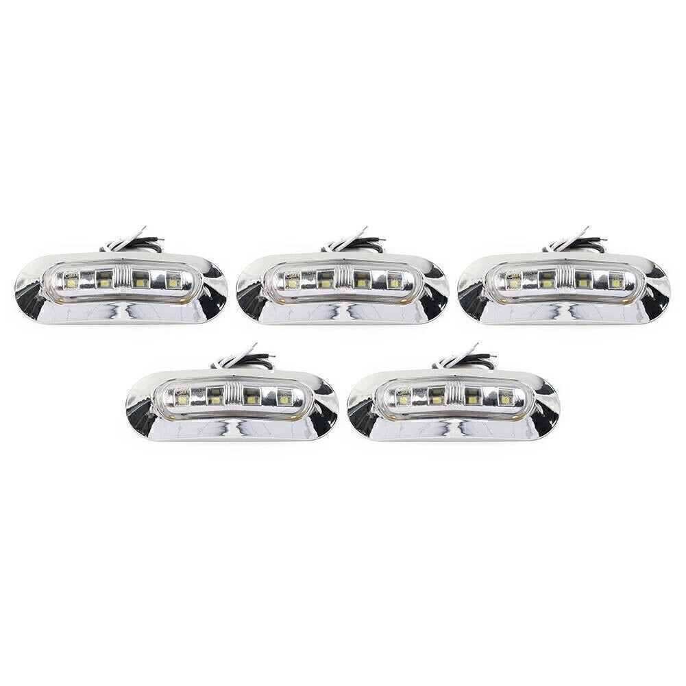 5 x 4 LED Side Clearance Marker Lights for Truck Trailer Pickup 12V 24V