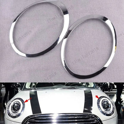 2 x Chrome Headlight Trim Bezel Covers for Mini Cooper R55 R56 (2007-2015)